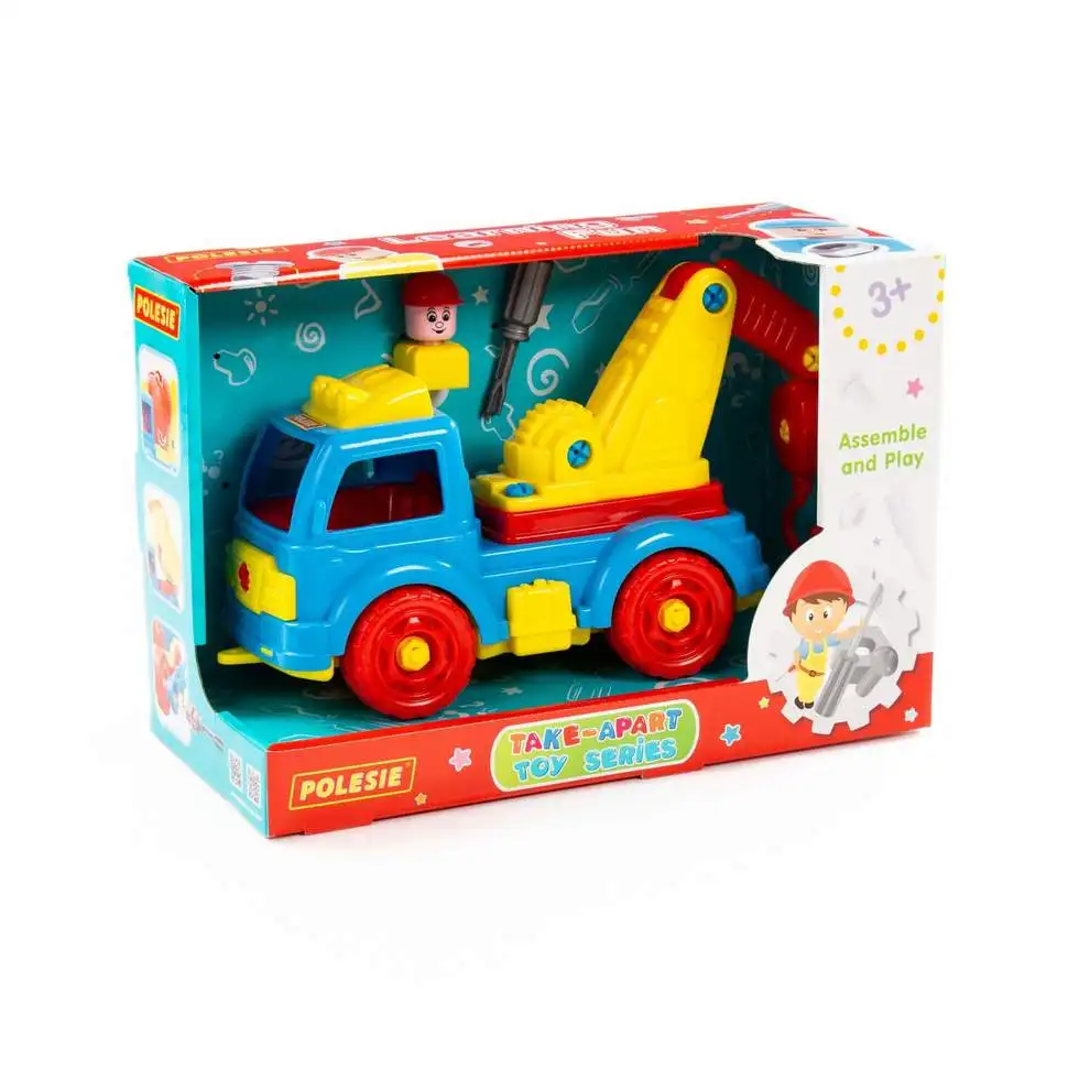 

Polesie Toy Car Tow Truck Assamble And Play Take-Apart From the Truck with Screwdriver for + 3 Years Child 84828