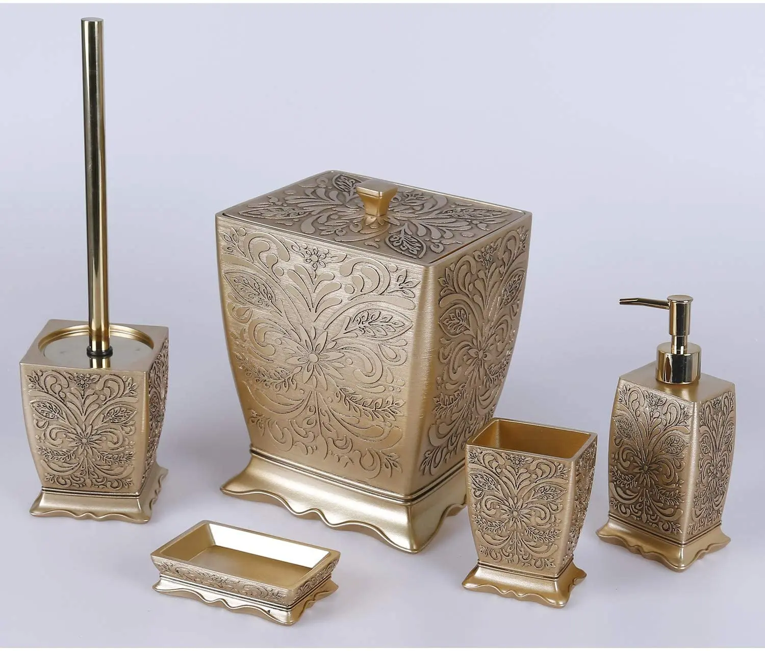 

By Selim Labrazel 5 Piece Polyester Bath Set - Gold