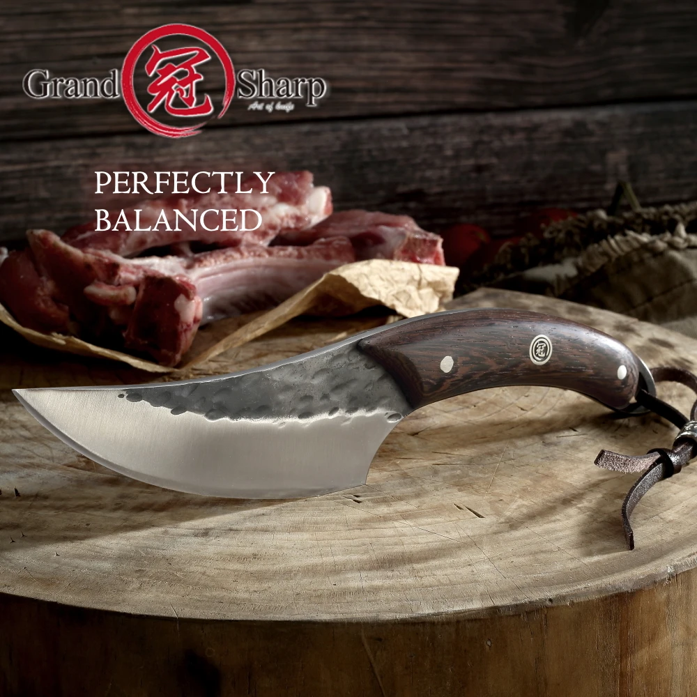 Грандичевый нож для обвалки ручной Кованый шеф-повара кухонные ножи барбекю