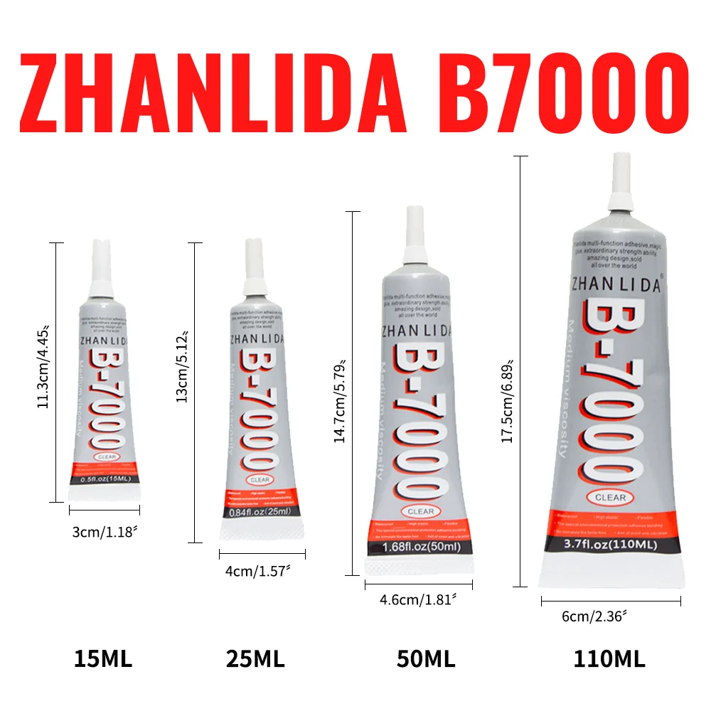

Прозрачная рамка для телефона Zhanlida B7000, 15/25/50/110 мл