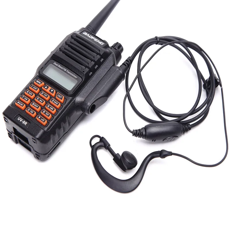 original baofeng uv 9r plus walkie talkie headphone ip67 waterproof two way radio ppt earphone headset for baofeng uv 9r bf a58 free global shipping