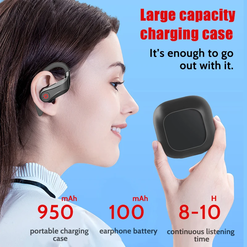 HBQ Q62 настоящие беспроводные наушники Bluetooth наушники 5,0 спортивные наушники Handsfree Ушные телефоны Blutooth вкладыши