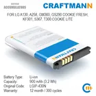 Аккумулятор Craftmann для LG A130A258GM360GS290 COOKIE FRESHKF301S367T300 COOKIE LITE (LGIP-430N)