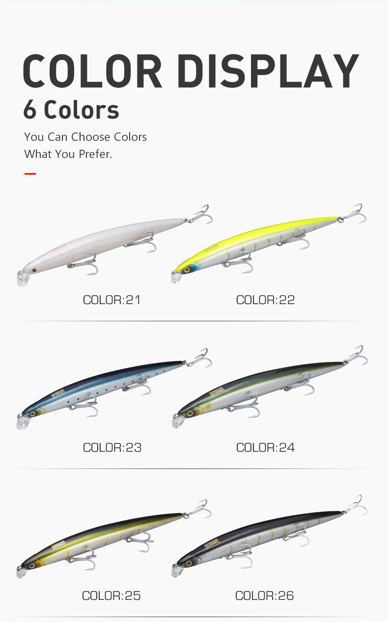 Kingdom Fishing Приманка для морской рыбалки приманка Джеркбейт 180 мм 29 г/33 г плавающий медленно тонущий воблер для мелкой рыбы шесть цветов Модель 5333-S