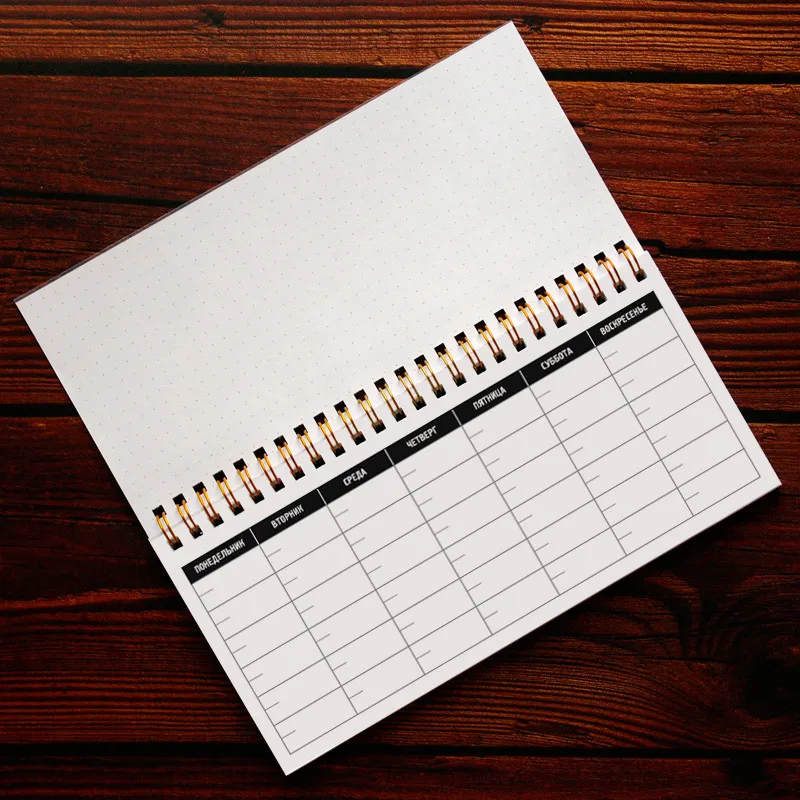 Планинг на неделю № 2 54 листа 21х10 см пластиковая обложка | Канцтовары для офиса и
