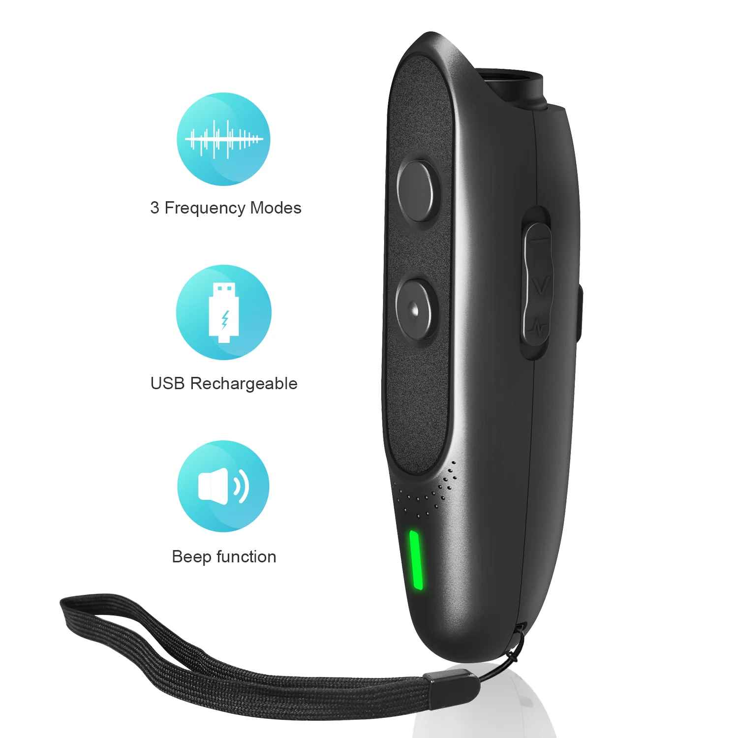 

Dog Repeller Ultrasonic Stop Bark Dog Training Device Anti Barking with LED Battery Reminder Safe Control Trainer Pour Chien