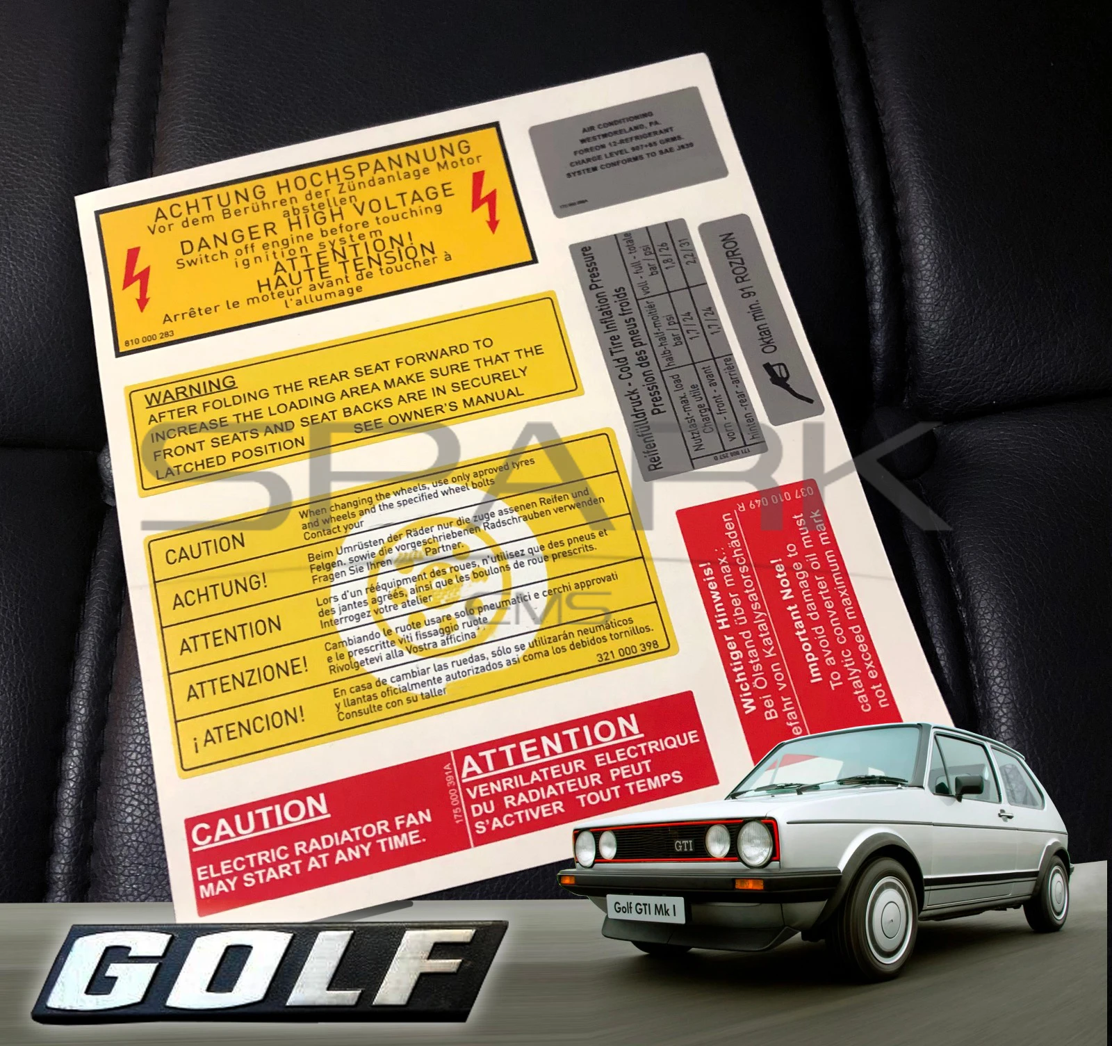 

Golf MK1 Decal Sticker Label emblem for Golf MK1 Decal Sticker Label Set