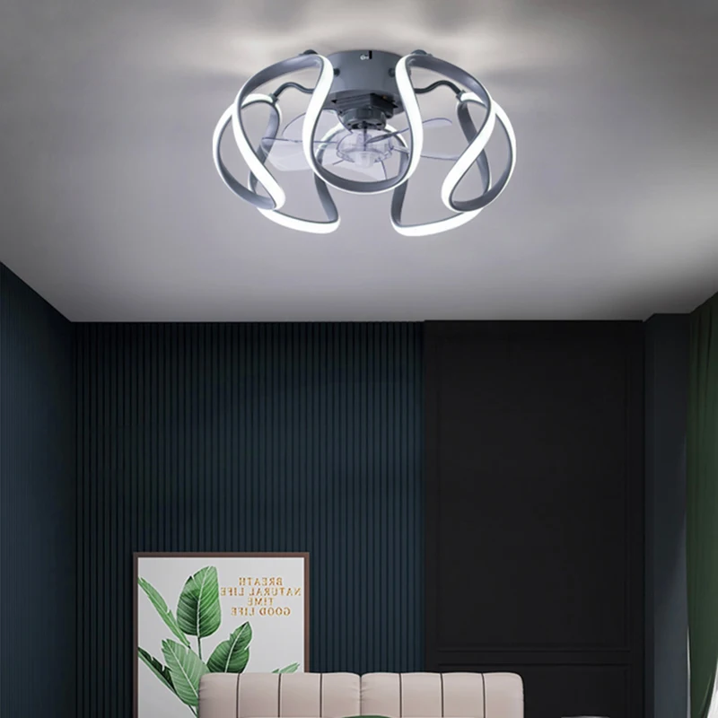 Декор для спальни светодиодный Невидимый потолочный вентилятор светильник
