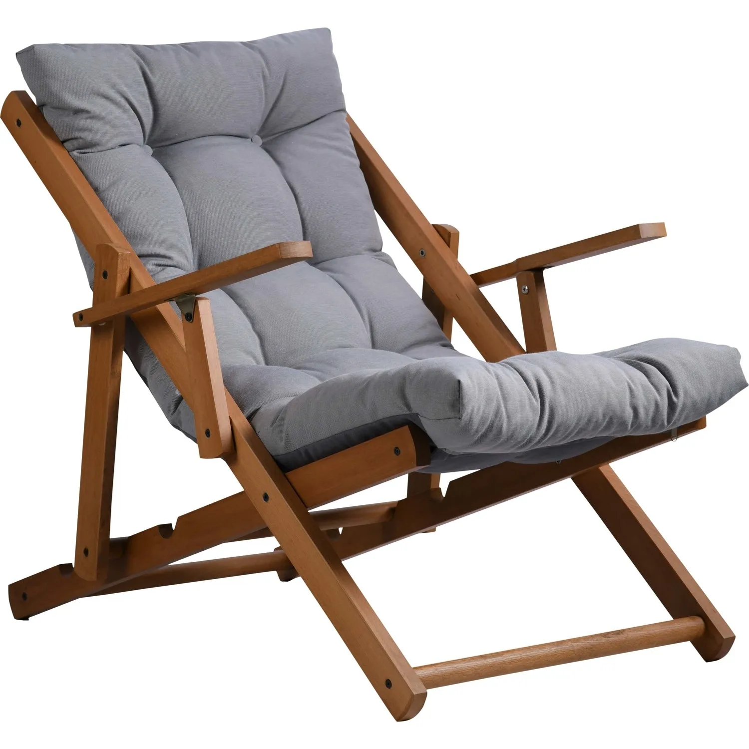 Садовый стул с деревянной подставкой складной шезлонг мягкое ТВ-кресло скамейка