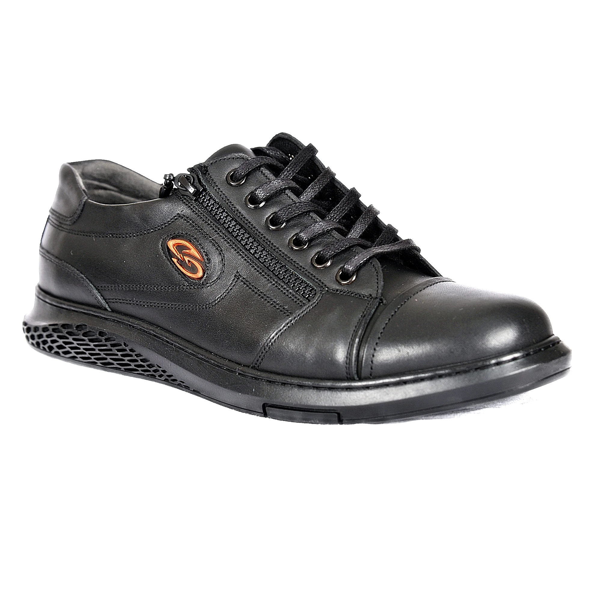 

Model 1626 Men Comfortable Orthopedic Daily Genuine Leather Shoes Black