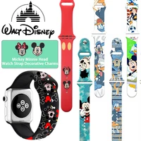 new disney mickey minnie silicone strap for apple watch band 41mm 45mm 44mm 42mm 40mm 38mm bracelet for iwatch se 7 6 5 4 3 2 1