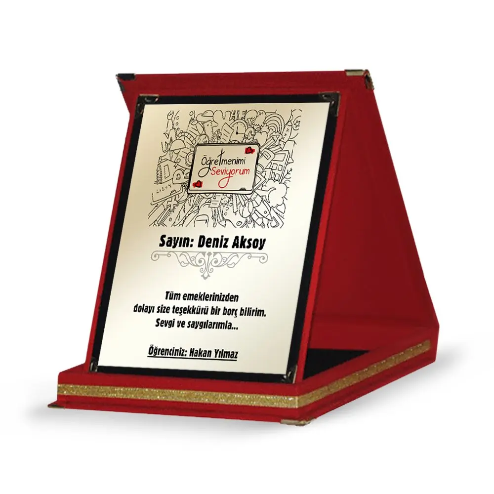 

Personalized Red Plaque (Teachers Day Temalı-9)