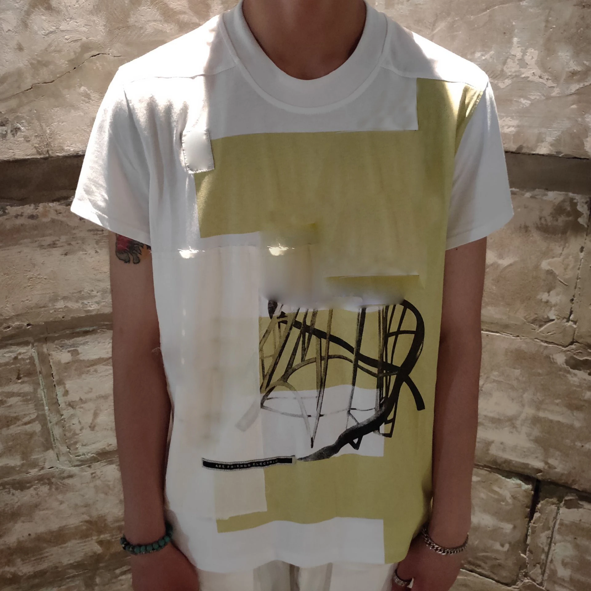 

2021 summer white green woman and man T shirt