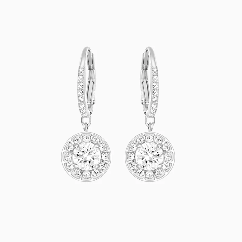 

2020 Fashion Jewelry SWA New ANGELIC PIERCED EARRINGS Charming Round Pendant Decoration Women'S Luxury And Romance Jewelry Gifts