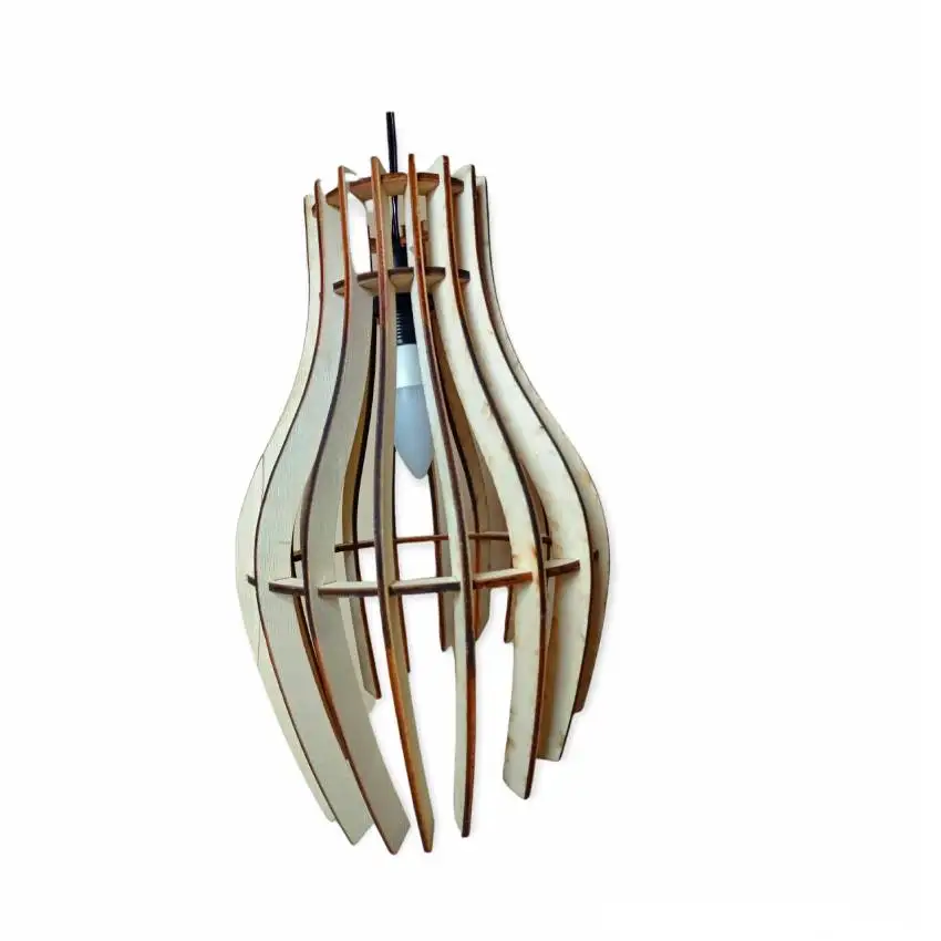 

Modern wooden birdcage chandelier home decoration lighting Nordic wooden LED chandelier lamps restaurant decoration chandeliers