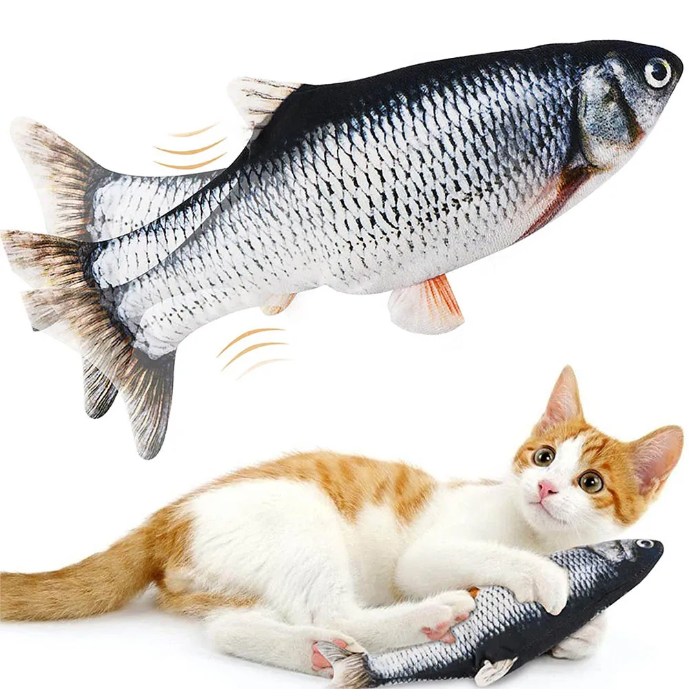 

Плавающая рыба, игрушка для кошек, движущаяся рыба, игрушка для кошек, Интерактивная плавающая кошачья Мерцающая рыба, танцевальные очки, ры...