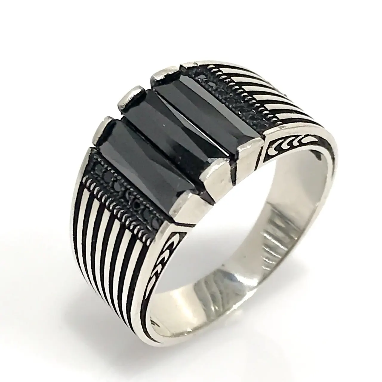 Черное Новое Простое Элегантное серебряное мужское кольцо от AliExpress RU&CIS NEW