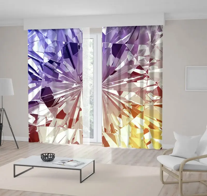 

Curtain Diamond Closeup Glowing Shine Colorful Abstract Pattern Luxury Jewelry Decorative Artwork