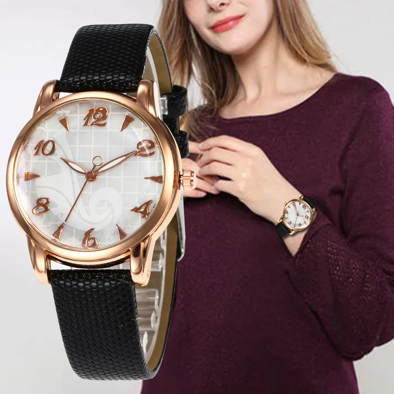 WJ-7774 Luster Leather Strap Simple Watch Women Quartz Wristwatch Fashion Buckle Watches For Female Girls Gift reloj mujer 2019 | Наручные
