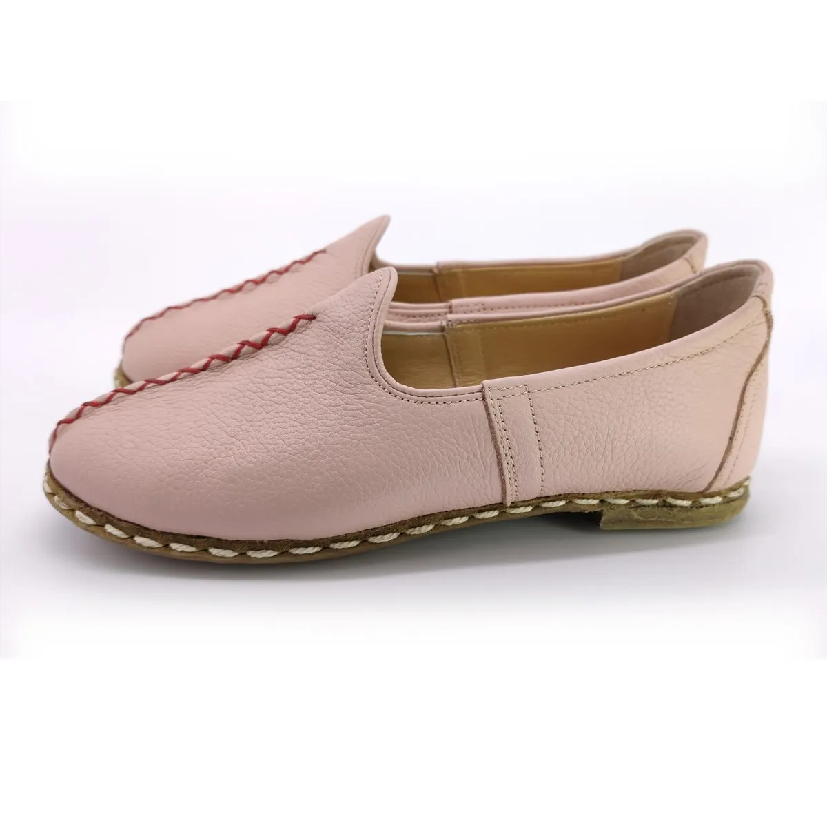 Spring/Summer Flexible Breathable Shoes Pink Color Women Handmade Genuine Leather Summer Woman Casual | Обувь