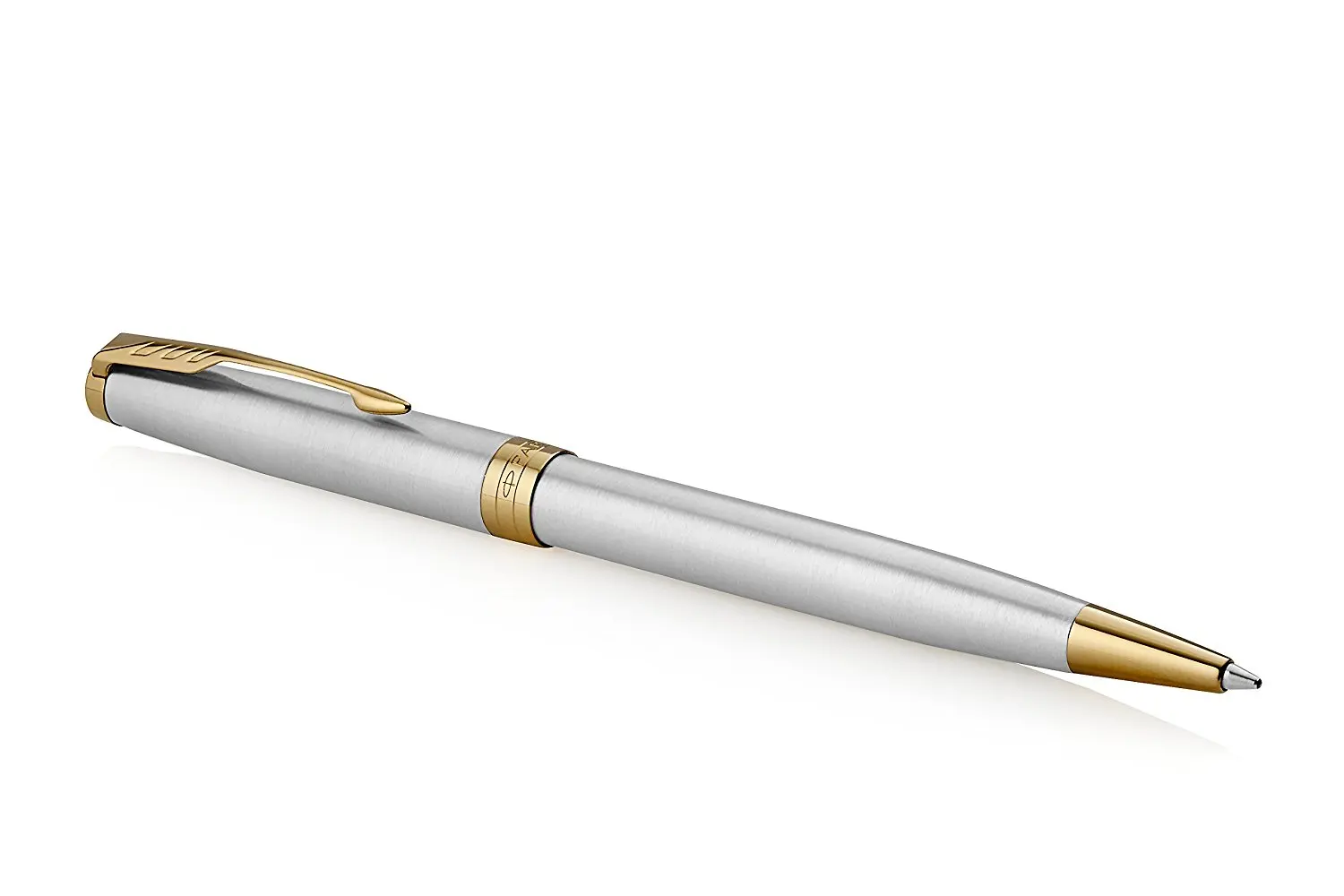 Шариковая ручка Parker Sonnet Stainless Steel GT 1931507 S0809140 | Канцтовары для офиса и дома