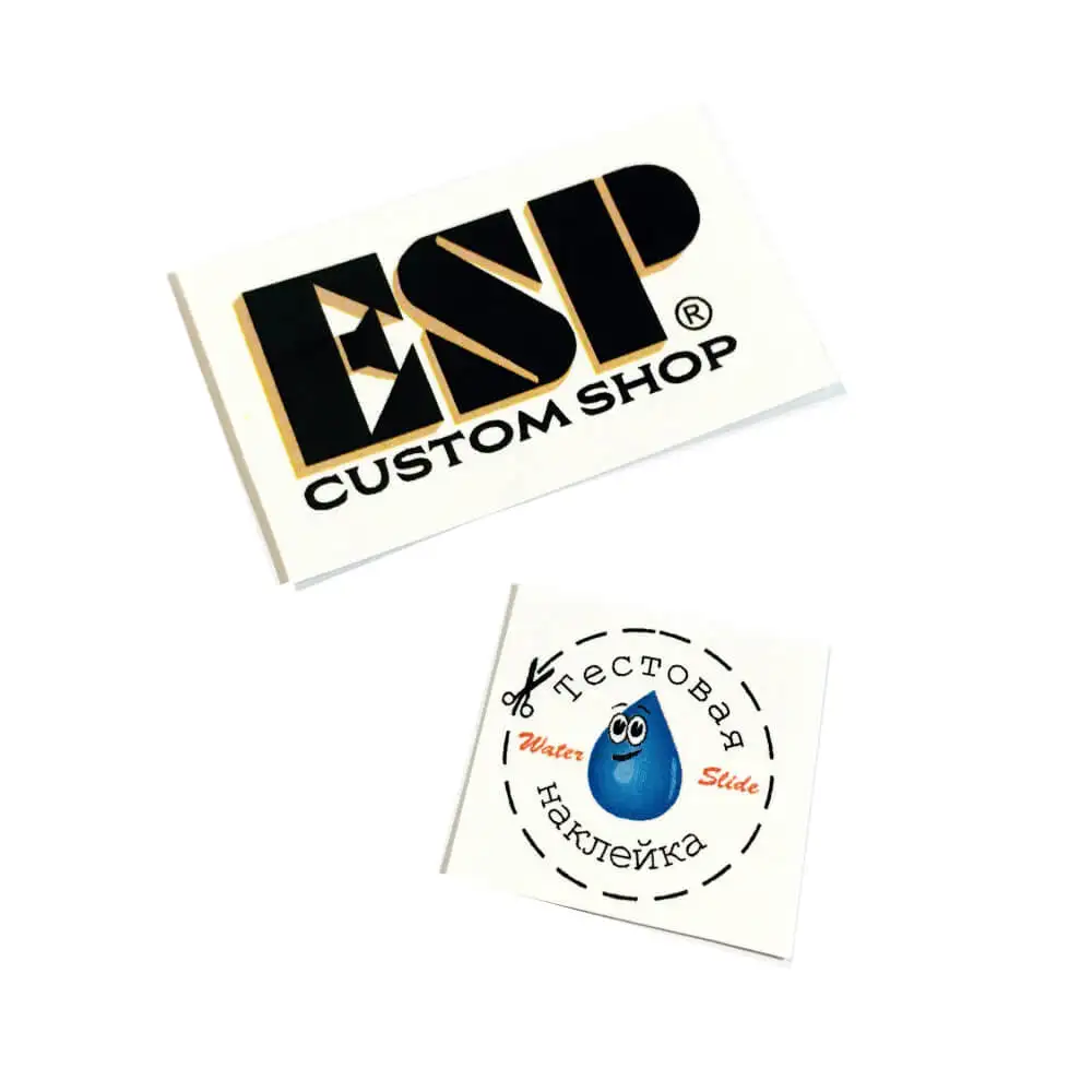 Декаль на головку грифа электрогитары &quotESP custom shop (двухцветный)&quot|Детали и