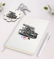 personalized printer white notebook pen and keychain gift set reliable quality gift casual design occasion special occasions
