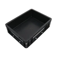 q eu4311 400x300x120mm black esd eu storage tote box for electronic transportation