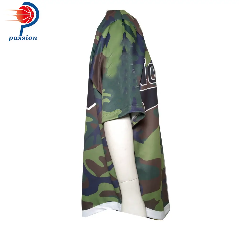 Изготовленные на заказ зеленые камуфляжные бейсбольные майки|baseball jersey|blank baseball