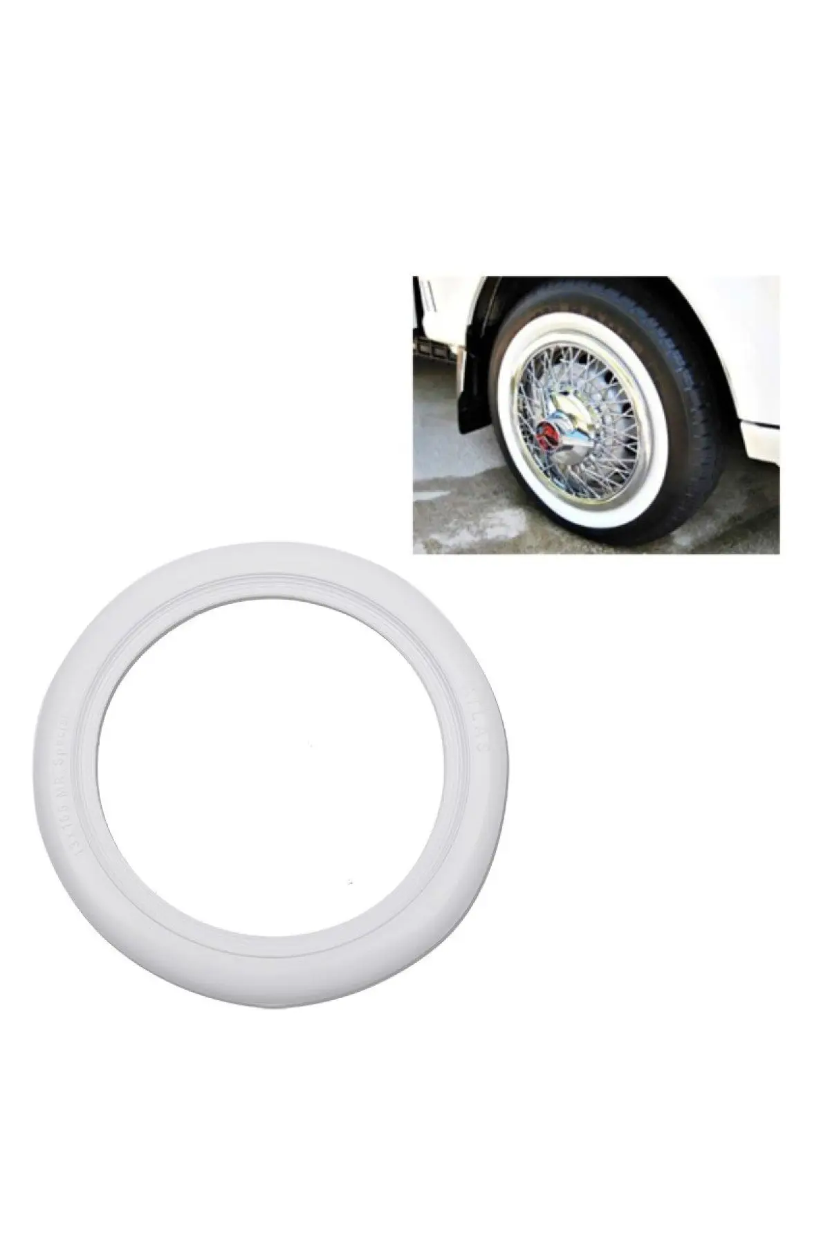 Set of 4 Pieces Atlas Lyon White Motorcycle Tire Shoulder Sidewall 12