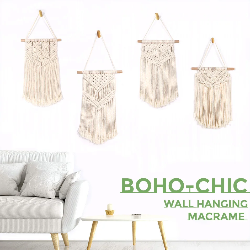 

Хлопок ручной работы Nordic краткий прямоугольник гобелен с геометрическим рисунком подвесное ремесло подарок спальня гостиная украшение кв...