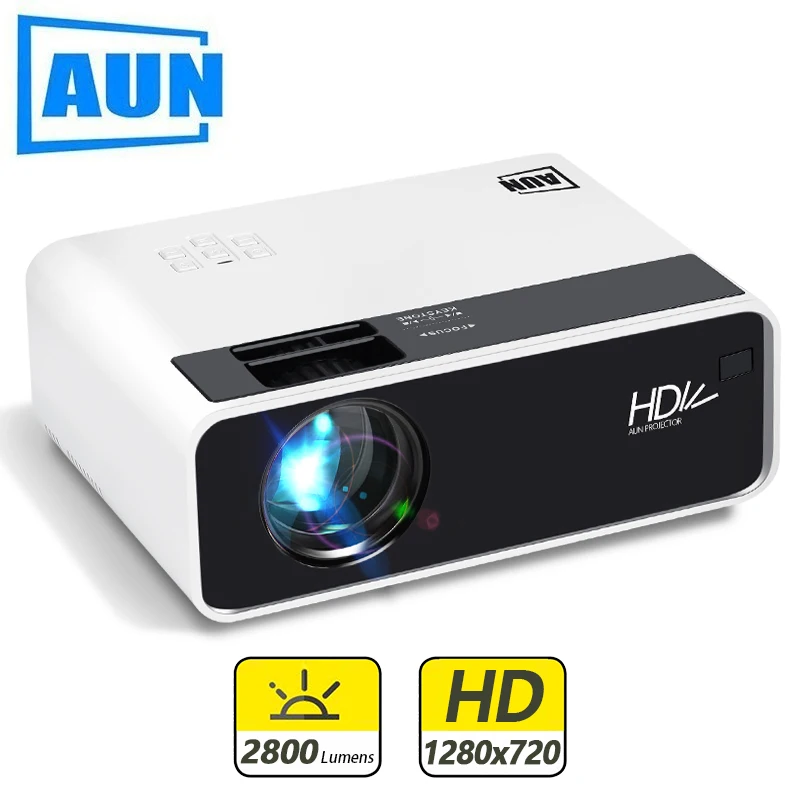 Большая распродажа | Мини проектор AUN D60 Поддержка Full HD 1080p Android Wi Fi мини