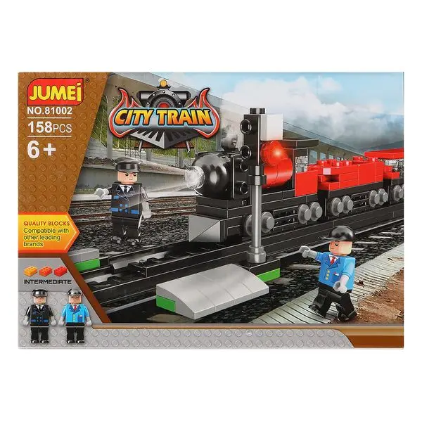 Строительные блоки игра городской поезд 119818 (158 шт)|Игрушки для раннего развития| |