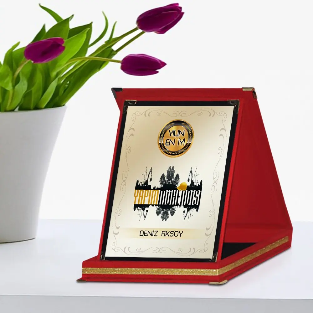 

Personalized Best Production Engineer Red Plaque Award Of The Year-2