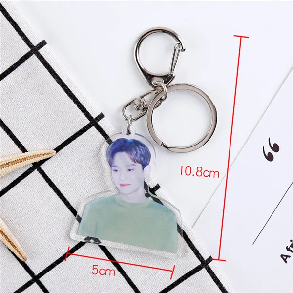 K POP EXO брелок акриловый брелок фото ключ держатель EXO-SC войны BAEKHYUN XIUMIN SEHUN CHANYEOL D.O. YG343 - Цвет: CHEN