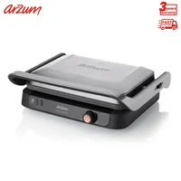 Arzum Deluxe Grill And Sandwich Maker Bread Oven Electric Grill Meat Steak Hamburger Breakfast Machine Frying Pan Barbecue