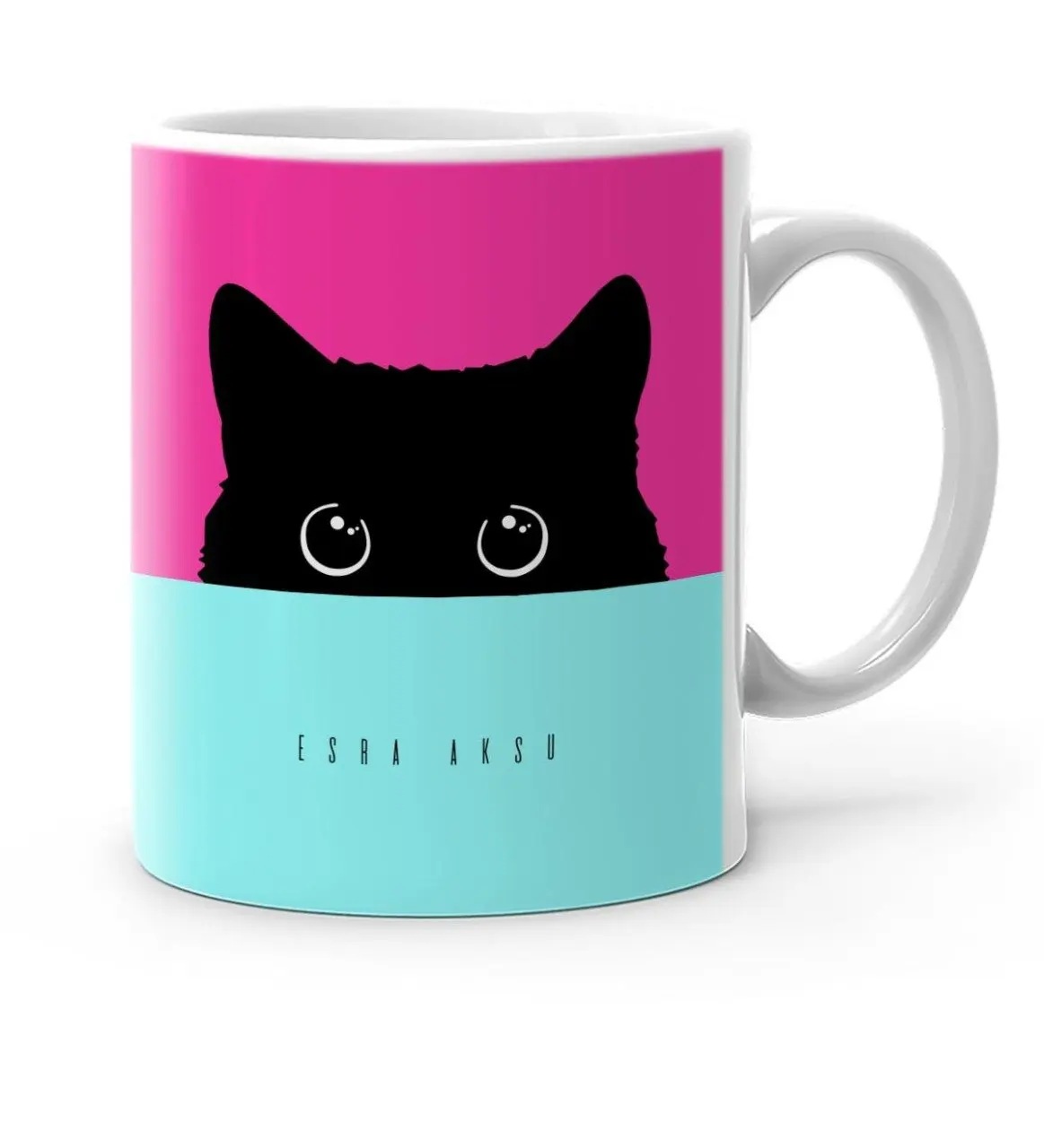 

Personalized Black Kitty White Mug Cup-2