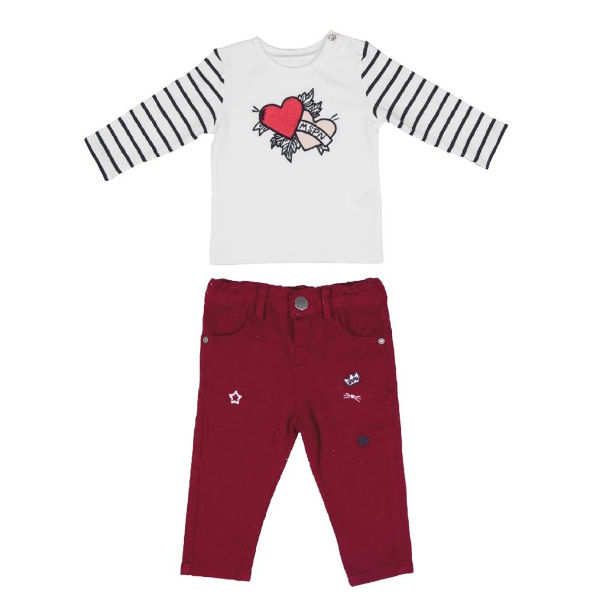 

Bebepan Star Sweatshirts Gabardine Pants Set Girl