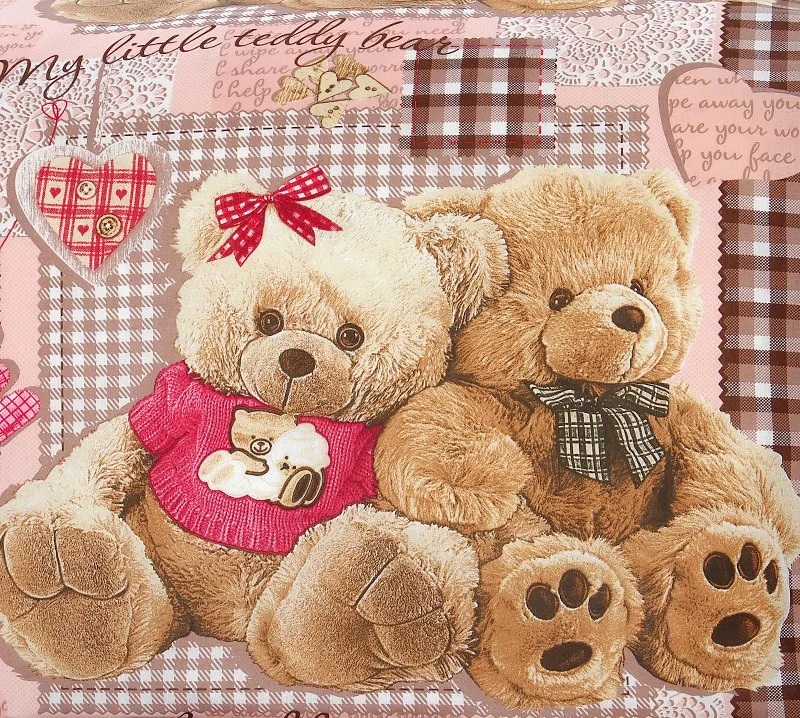 IV Плюшевые мишки. Стеганое покрывало из перкаля для детей ясли Ткань верха: