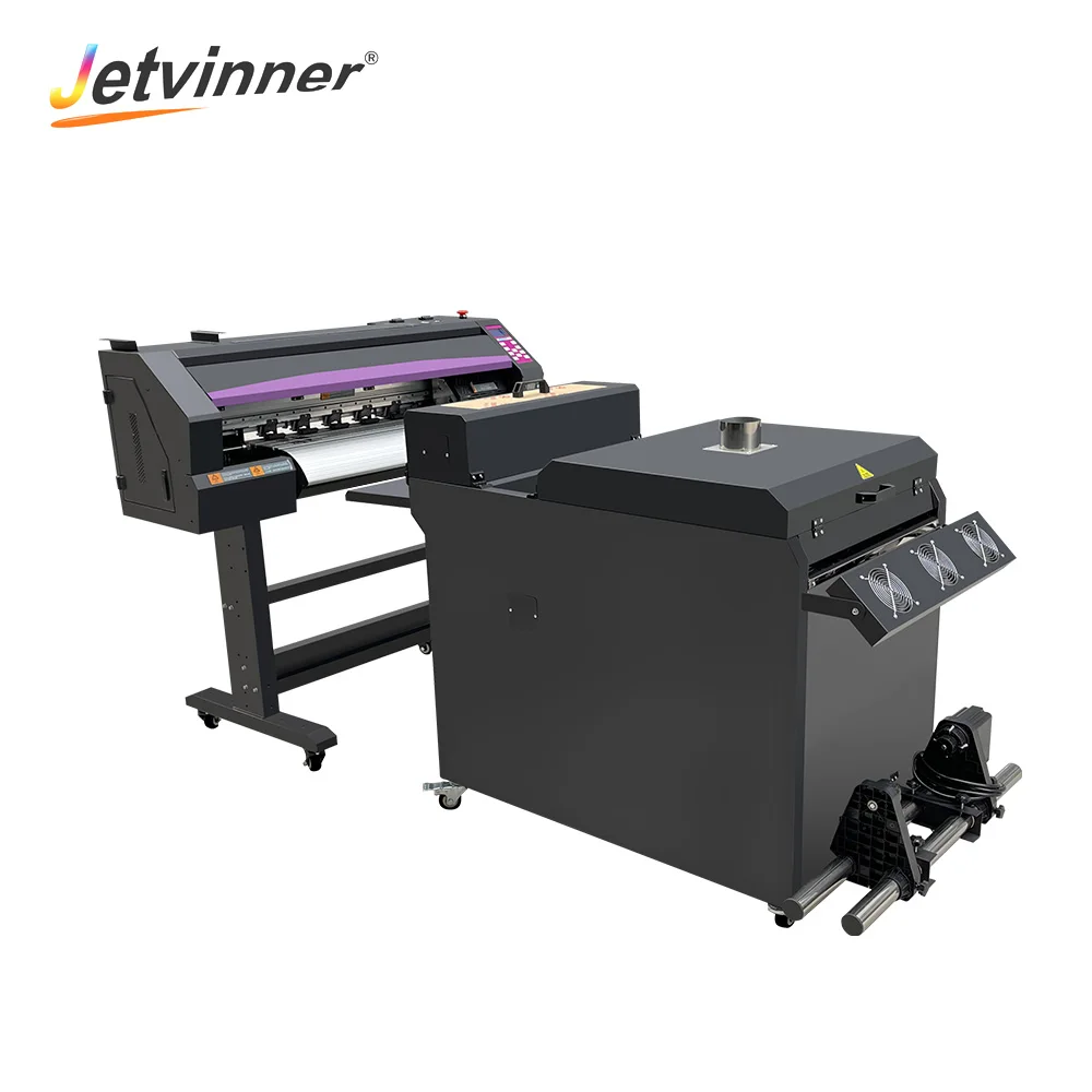 

Jetvinner 60cm DTF Printer With Double XP600 Print Head With Powder Shaking Machich For PET Film Printing Heat Transfer Printing