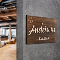 Custom Wooden House Sign Personalized Home Outdoor Plates Apartment Door Numbers Signs For Door Yard Decoration