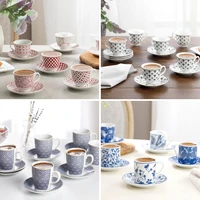 porcelain coffee cup sets 6 person espresso turkish coffee stylish cups and saucers ceramic creative mugs european luxury