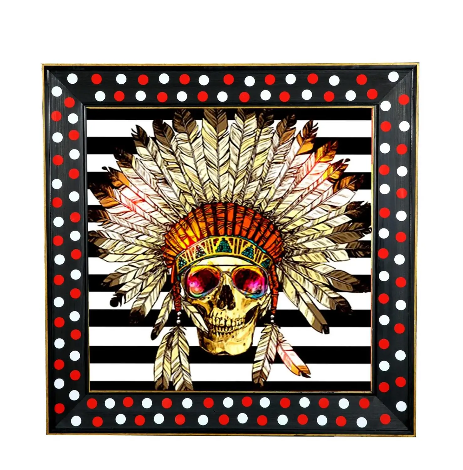 

Canvas Printed Wood Colorful Framed Dry Head