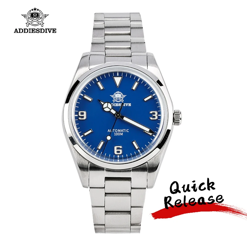 

Addiesdive Explore Watch Limited Edition 39MM Blue NH38 Movement BGW9 Automatic Mechanical Diver Watch Men 10Bar Waterproof