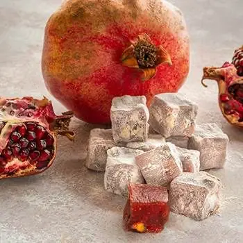 Pomegranate Flavored Turkish Delight with Pistachio, 250 gr