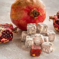 pomegranate flavored turkish delight with pistachio 250 gr
