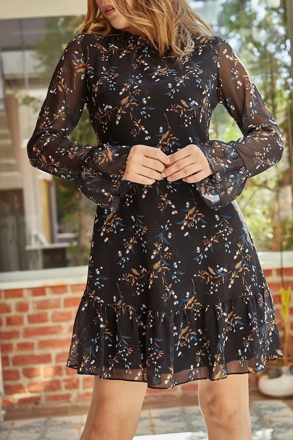 5x han женское шифоновое платье с цветочным принтом 9YXK6-41811-02 |