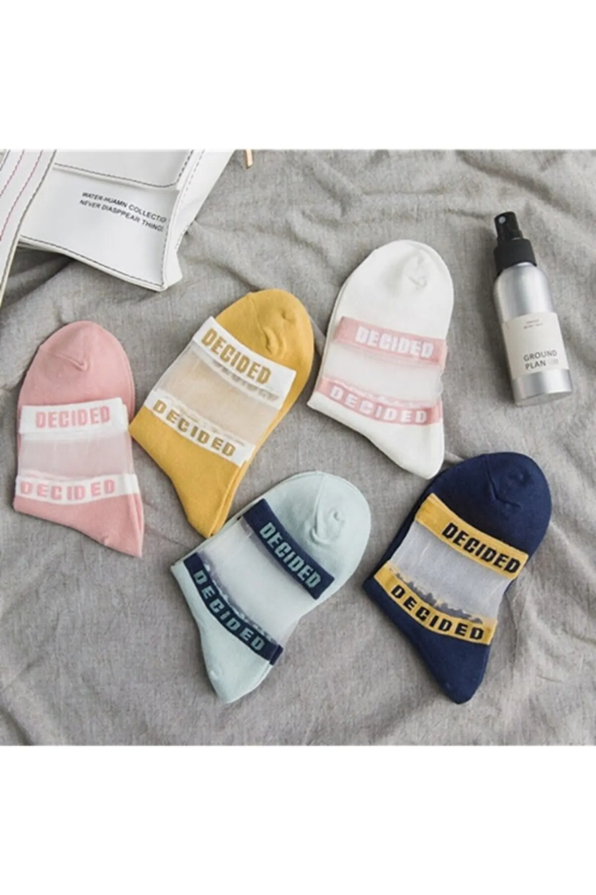 Women's Patterned Tulle Socks 5 Pairs