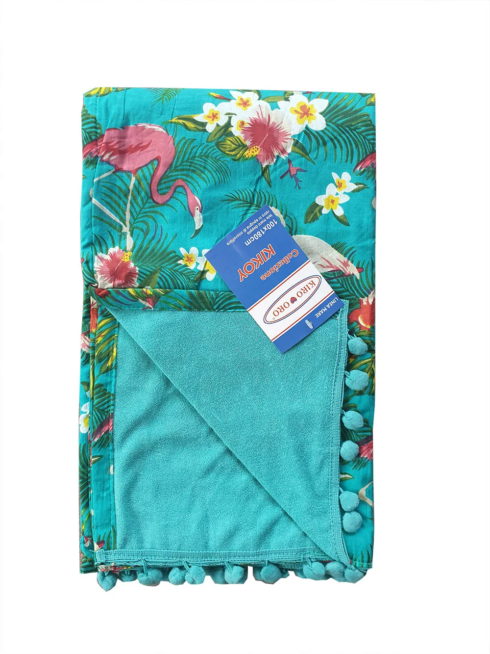 Тело Маре фута CON PON STAMPATO SU UN LATO MODELLO &quotKIKOY&quot MICROFIBRA E COTONE CM 100X180 | Дом и сад