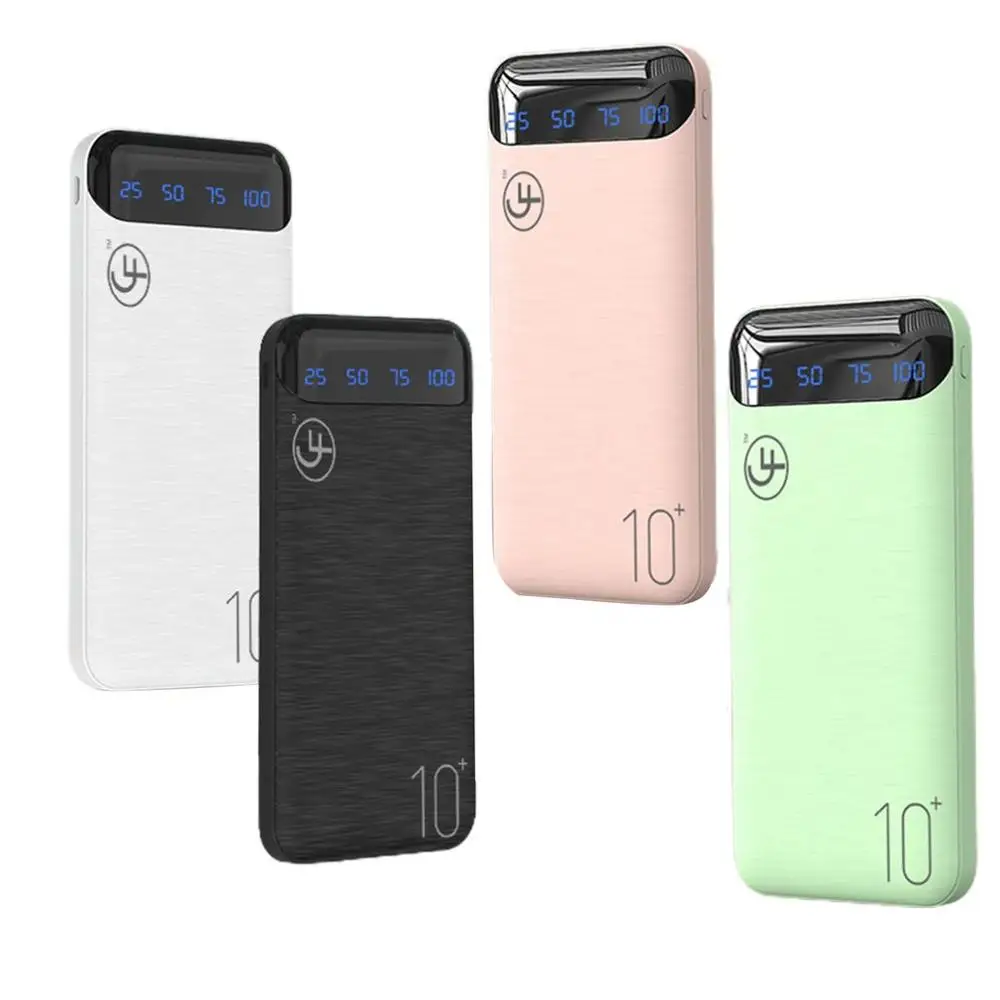 2020 10000 мАч Мобильный Дополнительный внешний аккумулятор Powerbank светодиодный
